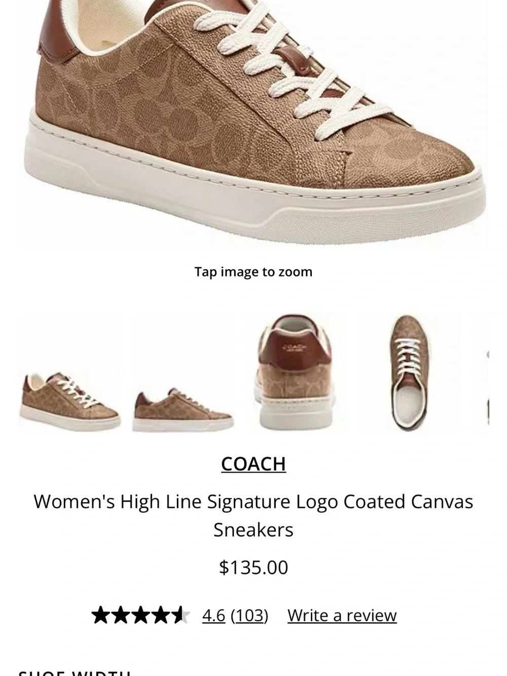 Women's High Line Signature Logo Coated Canvas Sneakers size 10B excellent